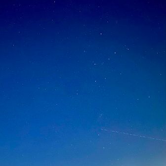 日没直後は人工衛星だらけ、スターリンクも初めてみました