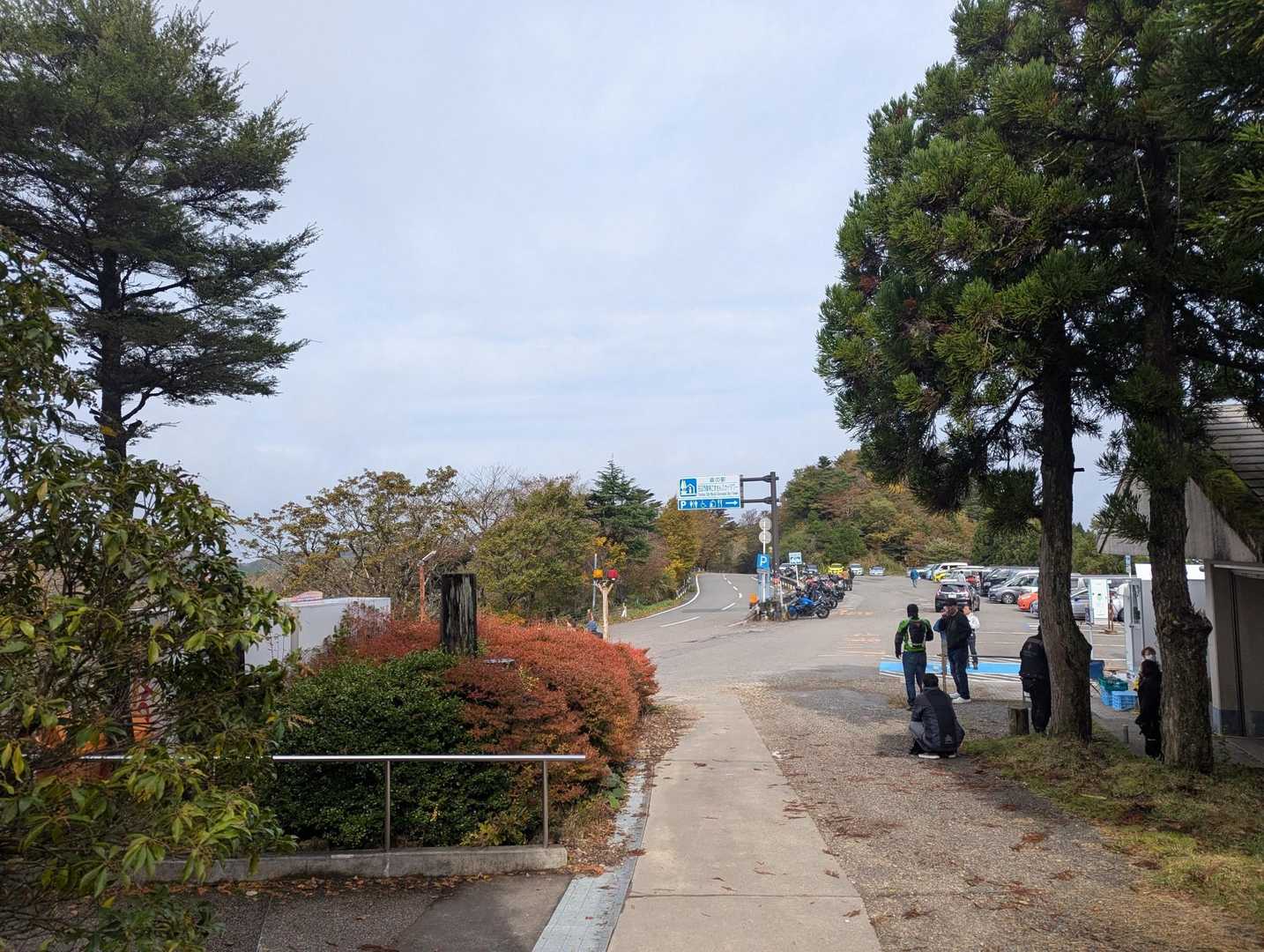 過酷な散歩を終えて
無事に下りて来ました👍🏼

駐車場は一杯