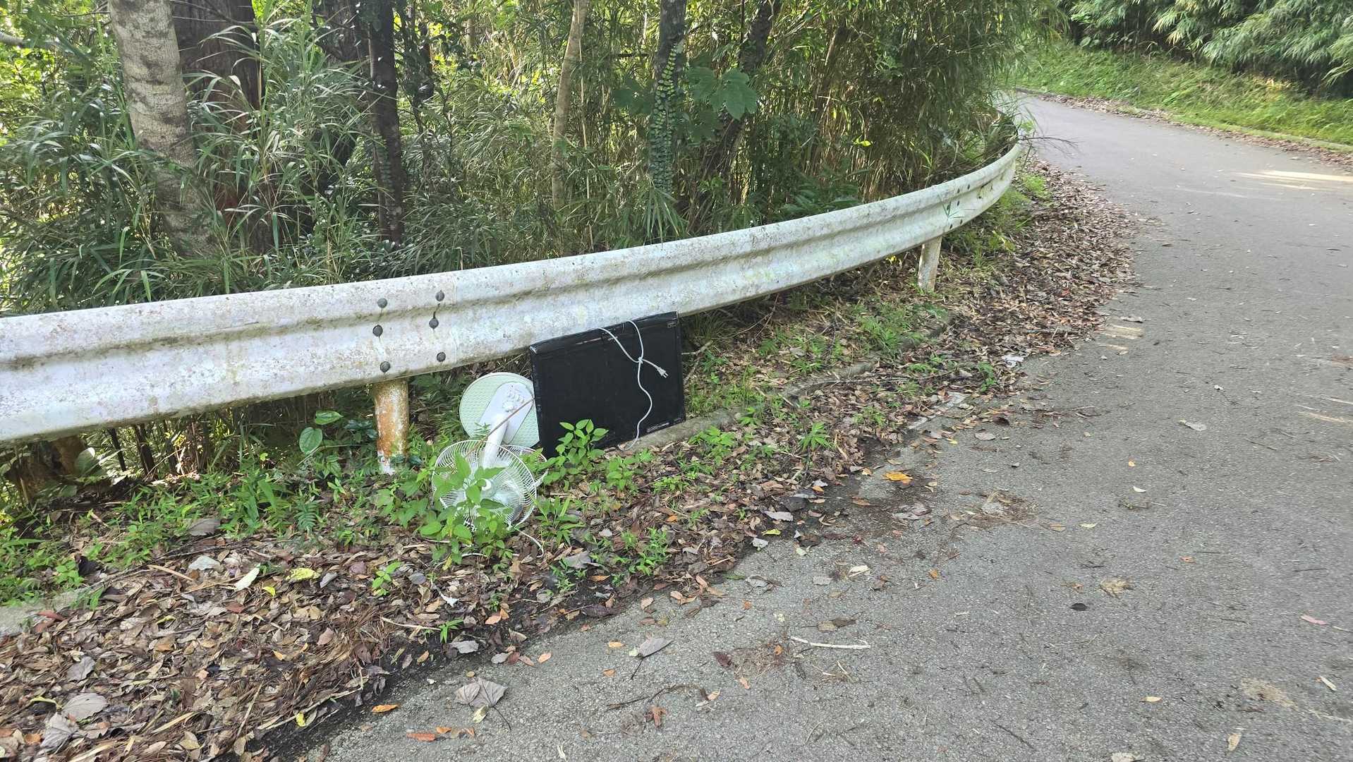 ああ、見たくない大事な自然に不法投棄😩