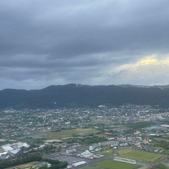 開聞岳方面。
ガスって見えないけど💦