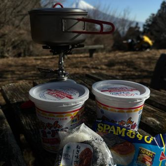 簡単なお昼に
スパムむすびが美味かった