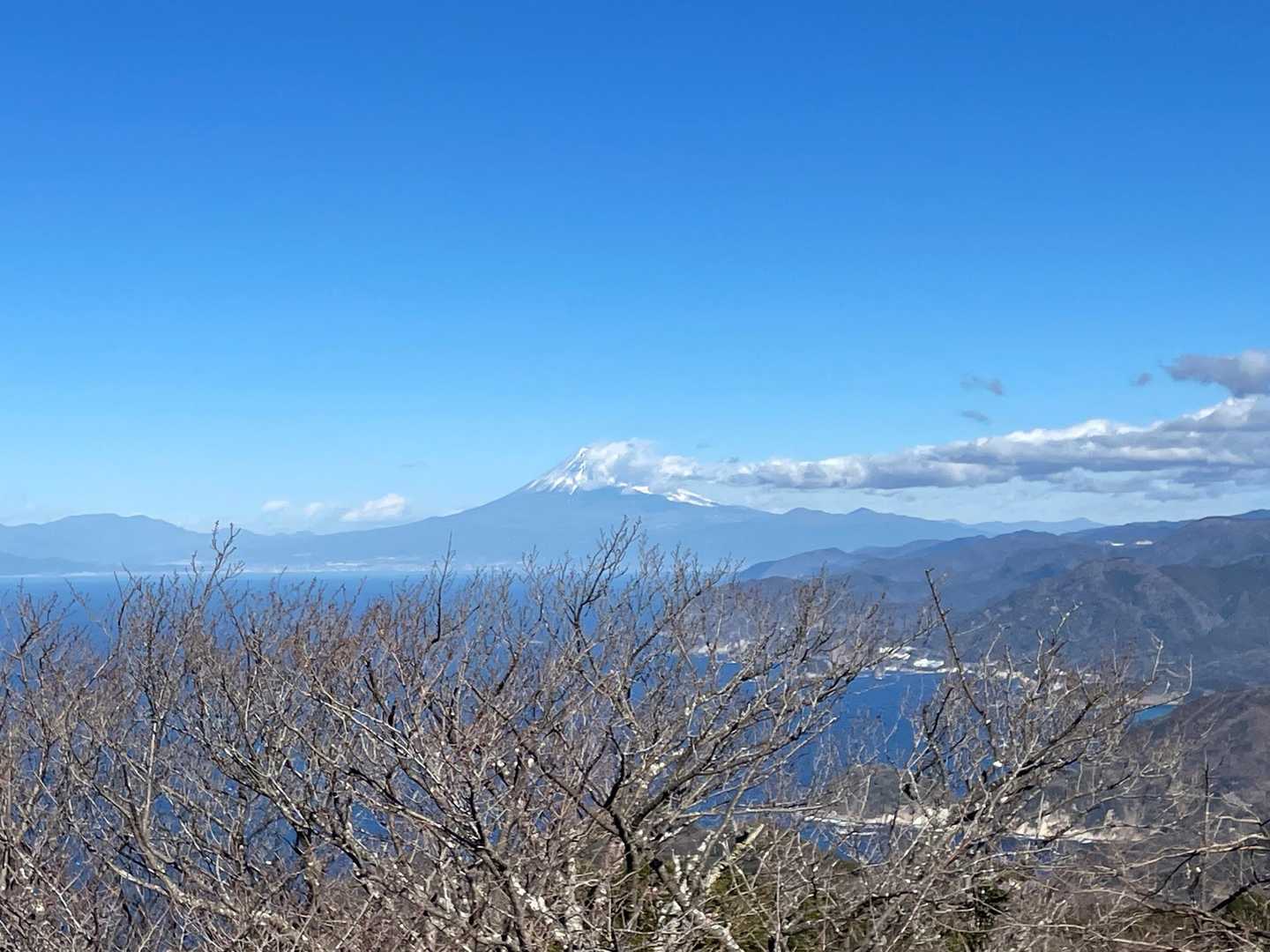 富士山が丸見え。、