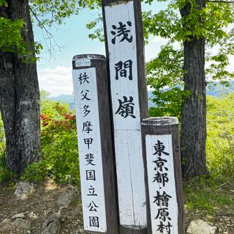 見晴らしの良い浅間嶺表示のある所