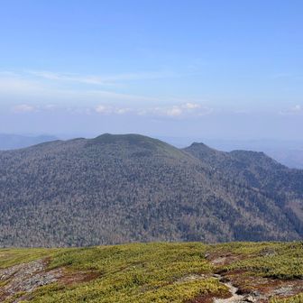 これから目指す有明山と白滝天狗岳👺