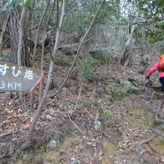 おむすび岩まで300m