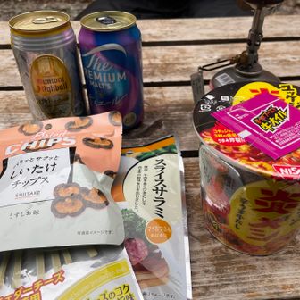 相棒様と合流❗️1人で夕飯タイム🎵軽量化にするとこんな感じ🥲