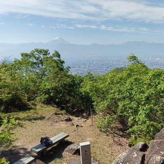 小休止
右の山々は毛無山塊