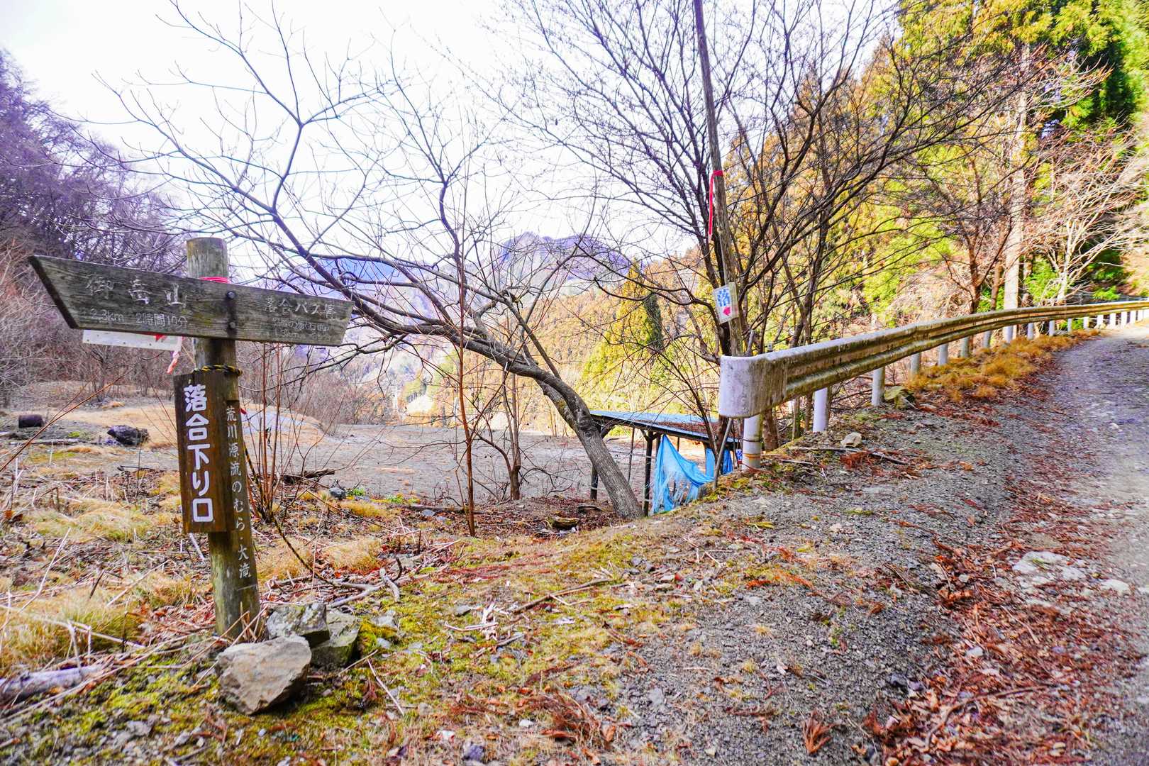 間違えて真っ直ぐいきそうになったけど左の登山道に入る