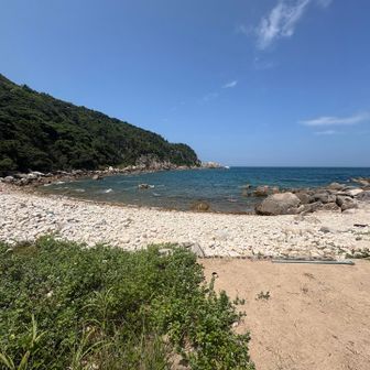 プライベートビーチ🏖️にも立ち寄り✨
水温確かめようと手を伸ばしたら
見事に波を頭から被りました🤣
汗と波の天然塩できてしまう🧂