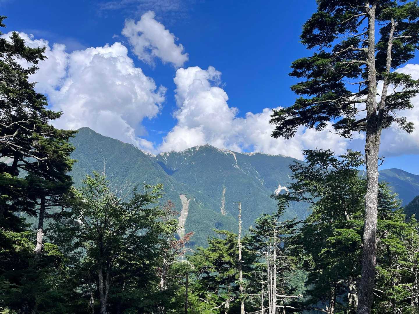 少し開けたところから、鳳凰三山

ここも近いうちに登っておきたい山です