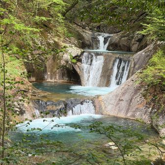 七ツ釜五段ノ滝。
この名瀑を観たくて参りました😭
