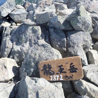 龍王岳山頂！ザックをデポして、空身で登った。