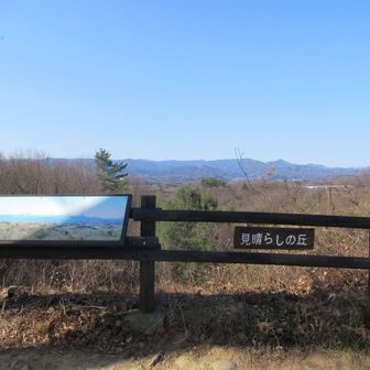 「見晴らしの丘」。笠山、堂平山など。