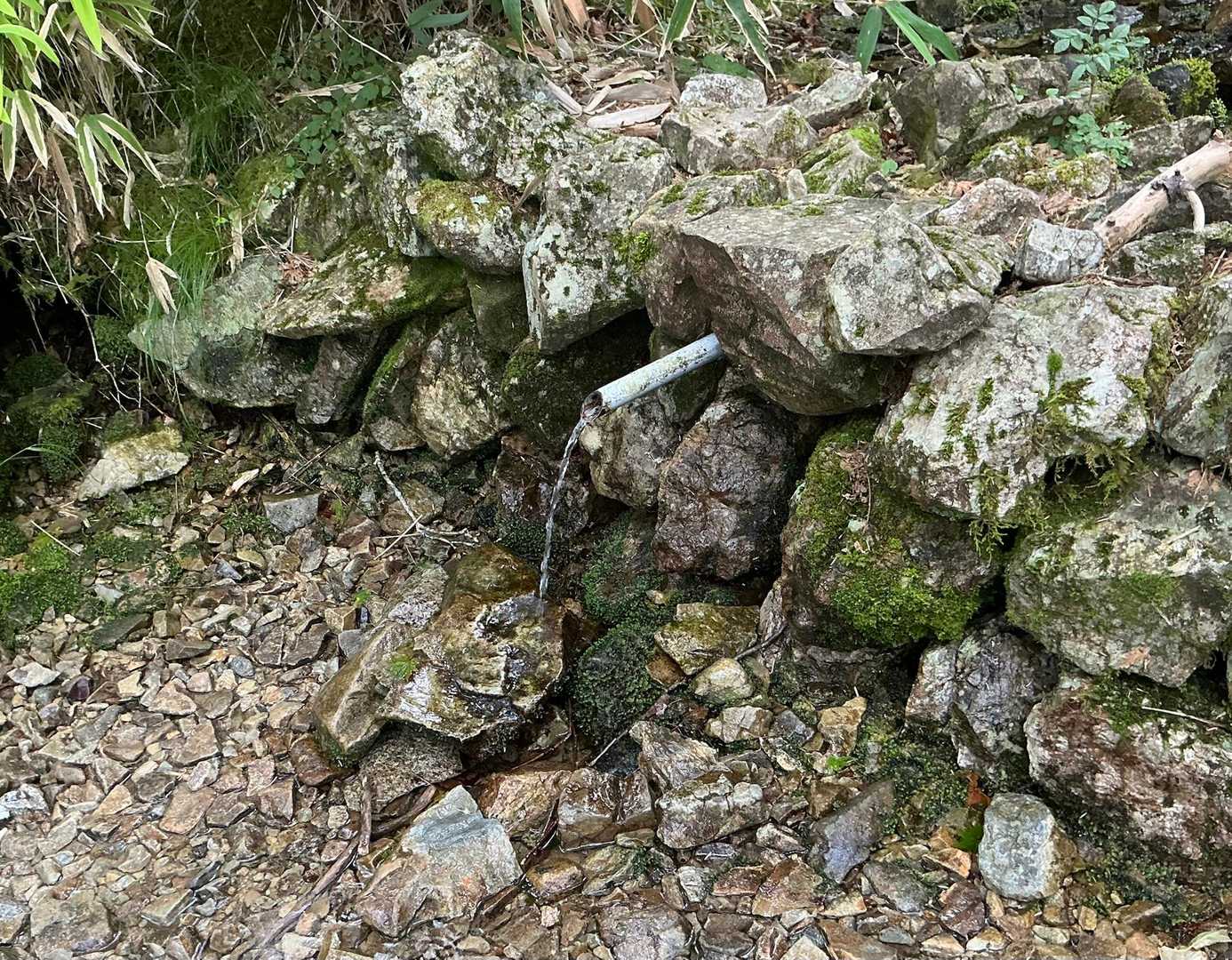 水場の水が冷たくて気持ち良かったです。
