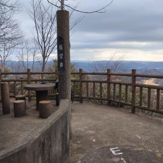 神社からさらに進んで展望台に到着。ここが山頂のようです。