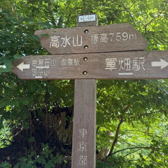 高水山山頂に到着