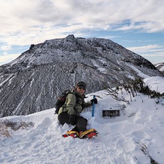 社長、初剣ヶ峰でご満悦😆