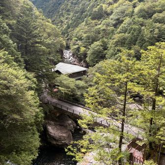 道路見えてきた。秘境感✨