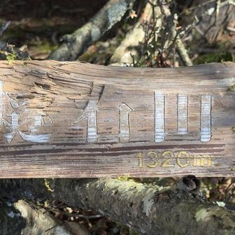 燧石山登頂1320m
行きに気づかなかったのは、山頂標識が地面に落ちていたから🕳️
木の枝に挟んでおきます☺️