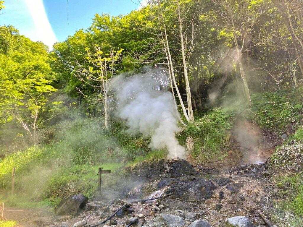 【鬼首地獄谷遊歩道】随所から立ち上る蒸気に地球の息吹を感じる｜宮城・大崎の写真