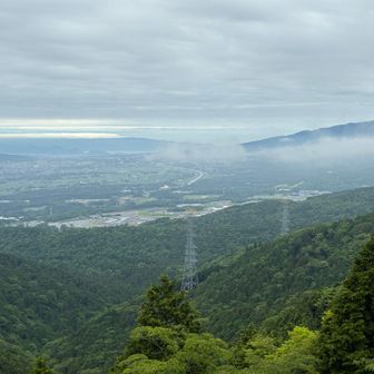 眼下に富士スピードウェイ。昔よく走りに行きました。