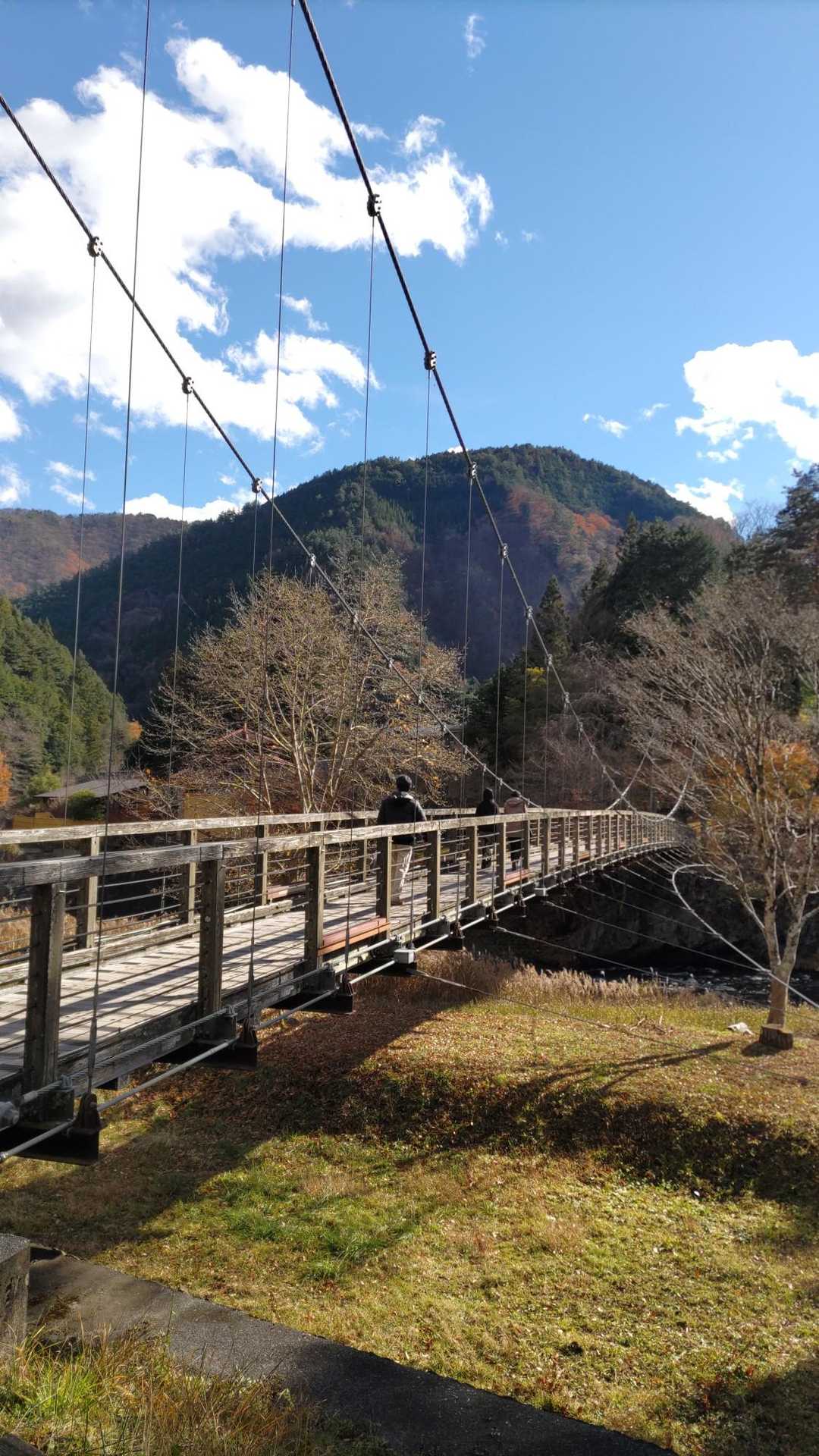 吊り橋渡って〜🎶