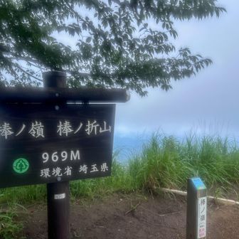 棒ノ折山に到着です。
晴れだと思っていたら曇り☁️に.......