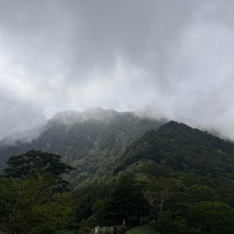 この時点では、山頂には雲がかかってた
