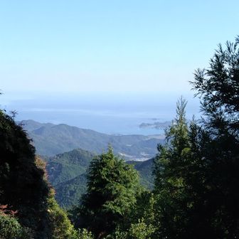 ルート最高地点舟見峠より