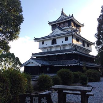 岩国城。今日は観光客がほとんどいない。