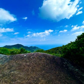 岩の向こう