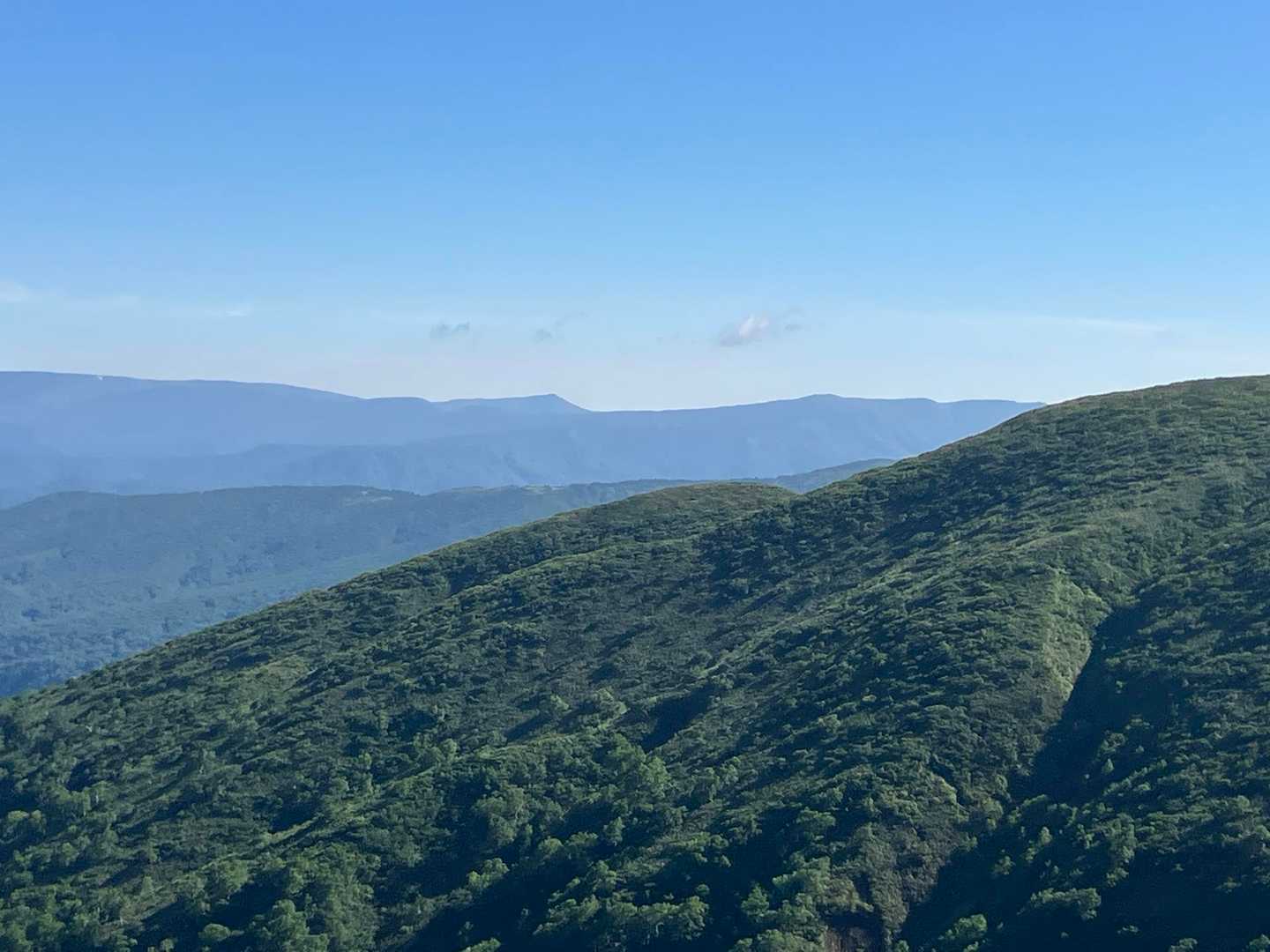 右に目線を移せば、中央遠くのとんがりは
八幡平です