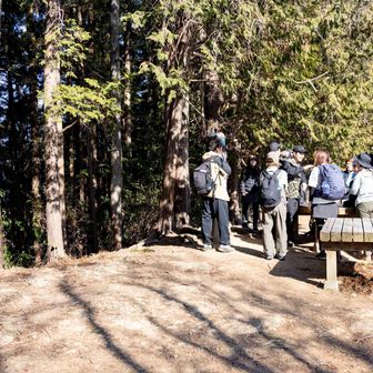 物見山山頂は超団体で大盛況
