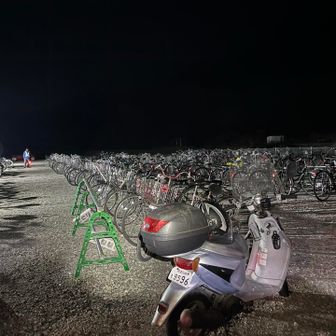 第二駐車場は駐輪場になってます🚲