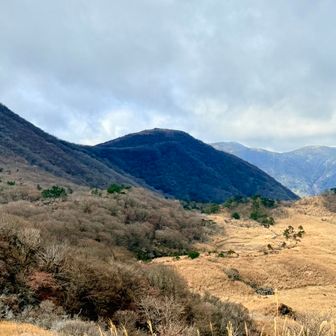 指山ᨒ𖡼.手前に雨ヶ池𐤔𐤔𐤔