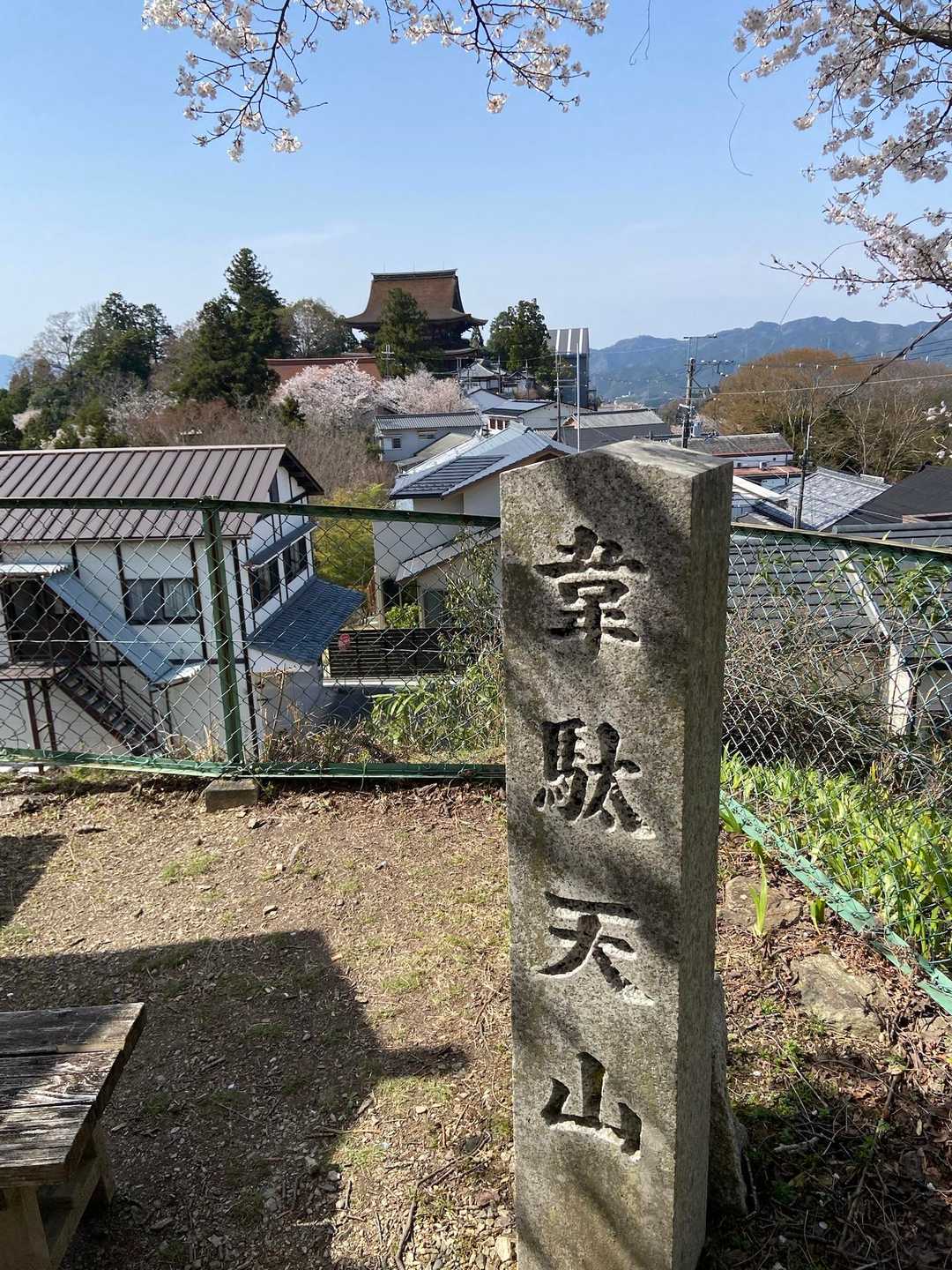 ピークハントしました。奥に蔵王堂
