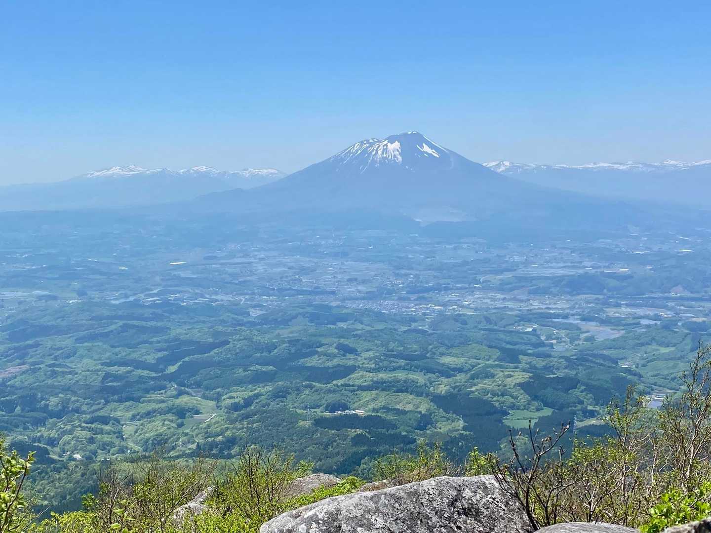 霞がちながら岩手山が綺麗💖