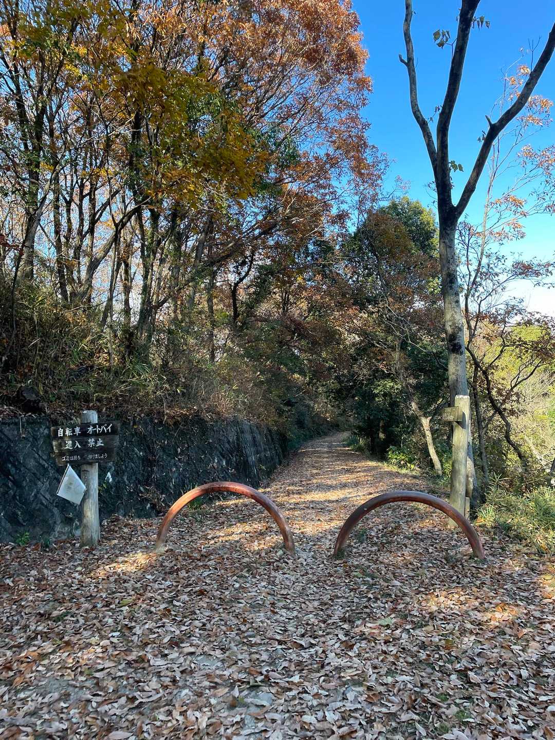 自転車やオートバイは進入禁止🈲