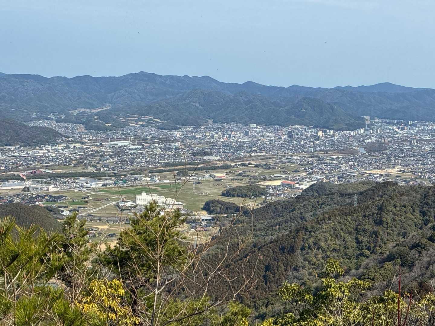 山頂から山口市