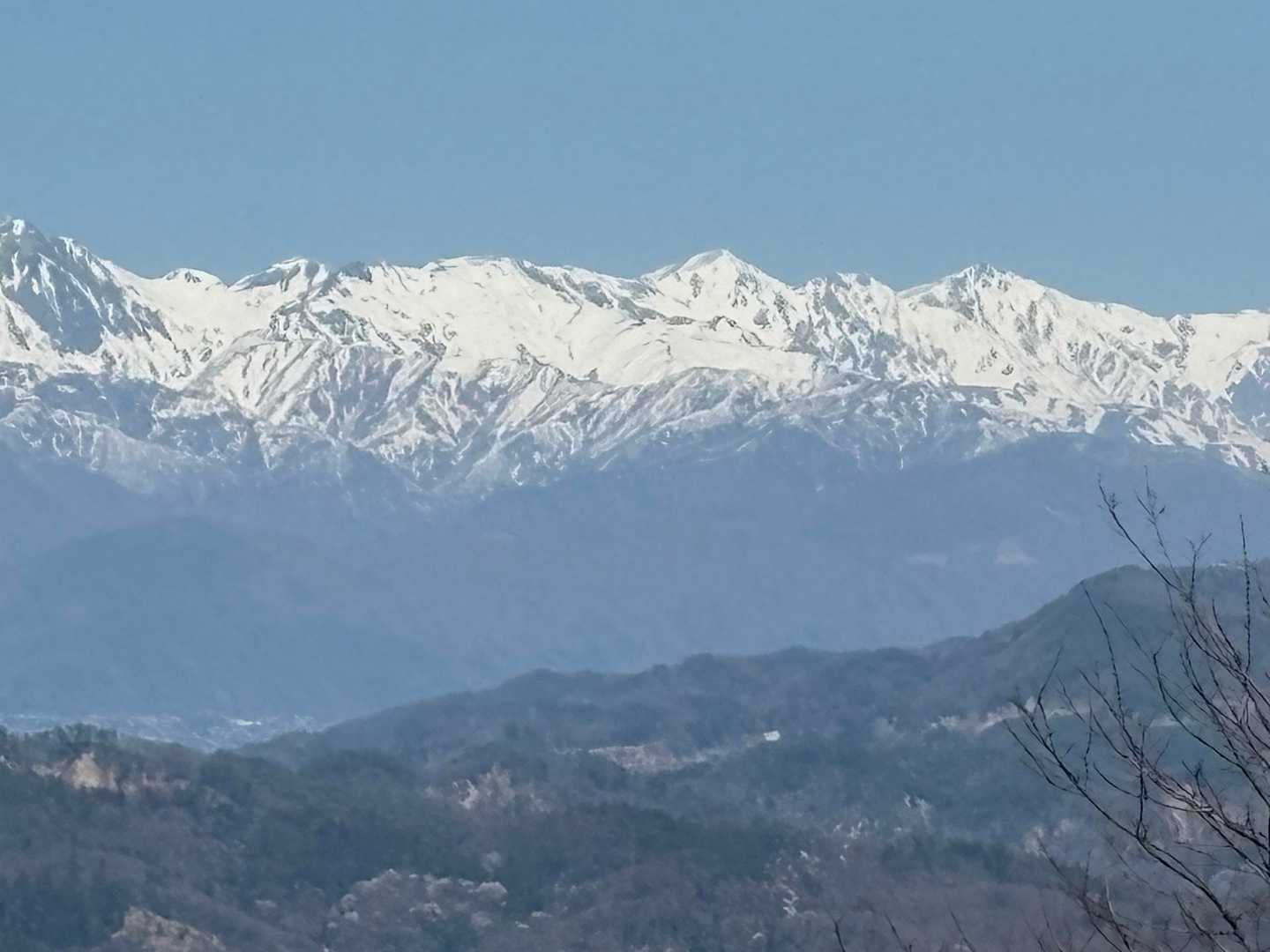 長峰山からの白馬三山