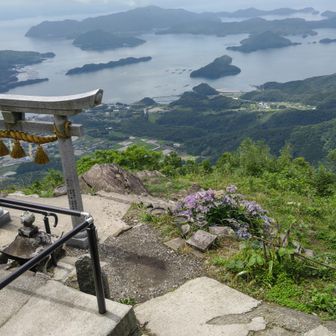 紫陽花と倉岳神社