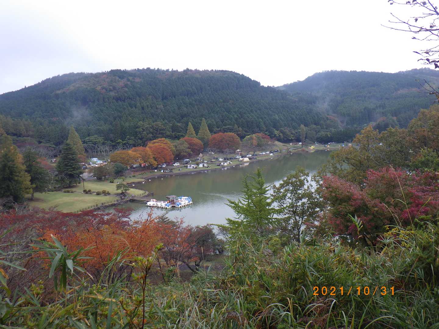 大将軍山から見下ろす志高湖。