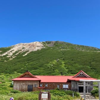御前峰頂上と白山奥宮