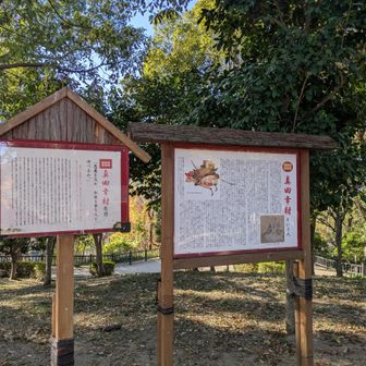 山頂には歴史にまつわる説明書きもあり

発掘された茶臼山本陣跡 | 豊臣石垣コラム https://share.google/NPa9MVw9SQU8By1Uh