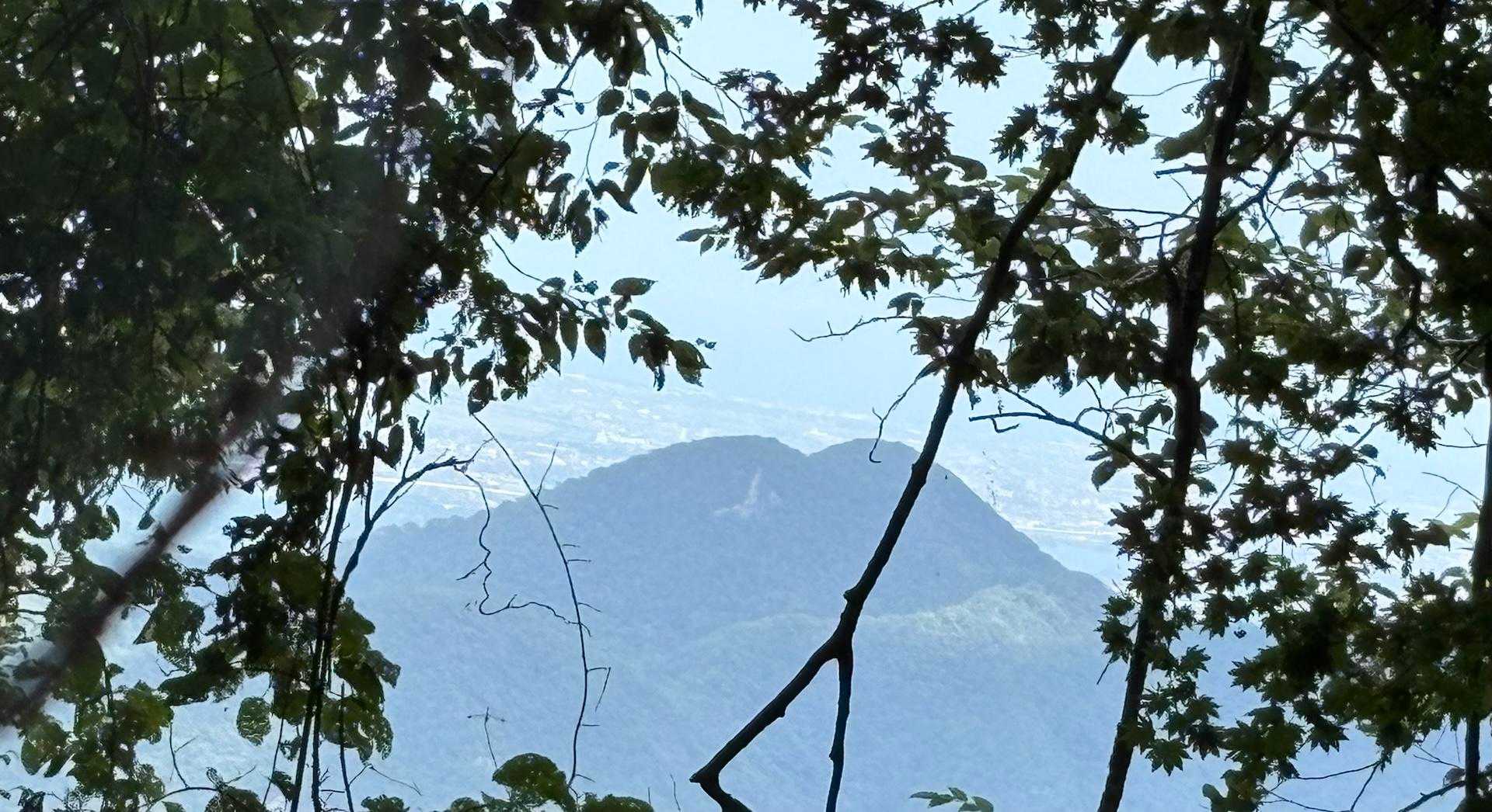 途中から見る  オッパイ山(鞍掛山)
左右ピッタリ　ｶﾀﾁが良くて羨ましい😯