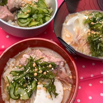 冷や汁
トッピングもたくさん用意してくれて
夏にはうってつけの山ごはん
美味しかった🙆‍♀️