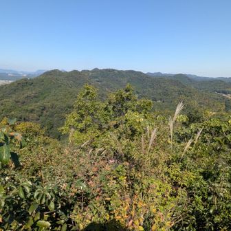 浅間山山頂からのこれから登る山々の眺望