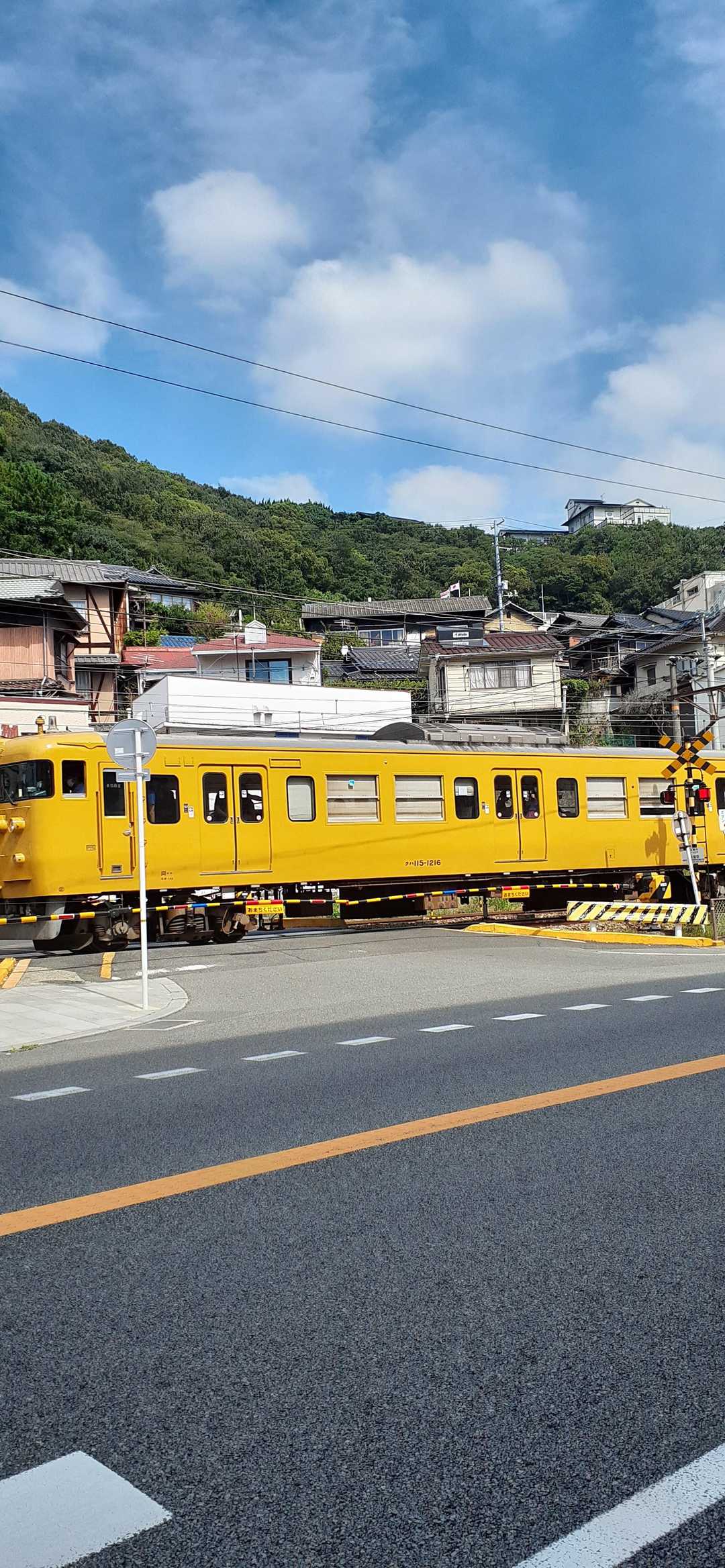 線路を渡る