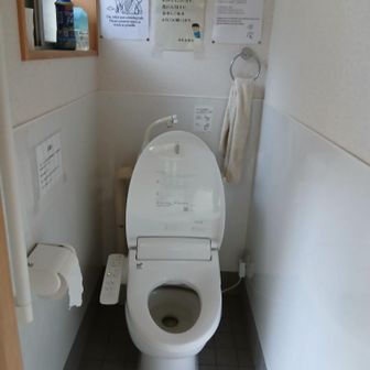 トイレきれい。地域の方が持回りで維持いただいているとのこと。
