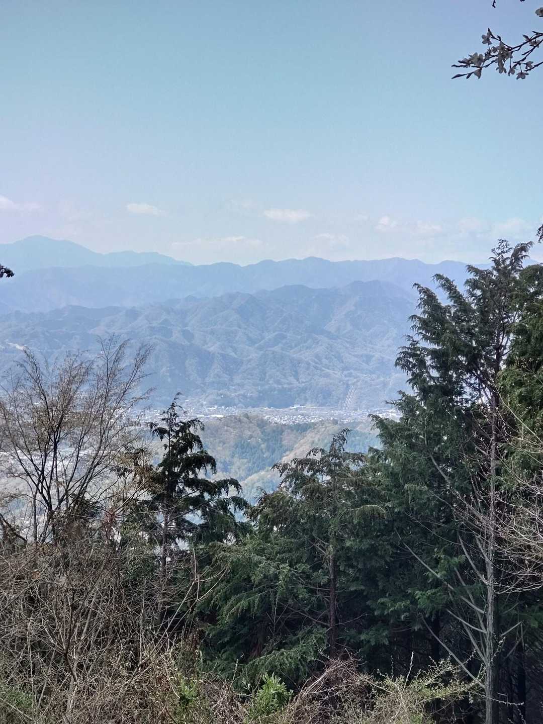 遠くの景色が霞んでいました。
